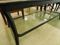 Metal Glass Top Coffee Table