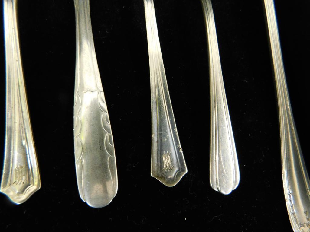 Sterling Silver - H'ordourves / Pickle Forks - Different Patterns - 100.0 Grams