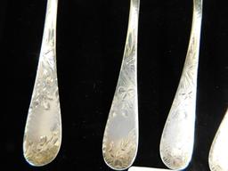 Sterling Silver - 6 Matching Teaspoons - 123.0 Grams