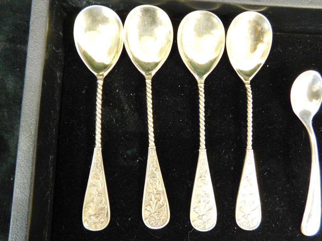 Sterling Silver - 4 Demitasse - 2 Salt and 1 Knife - 80.0 Grams