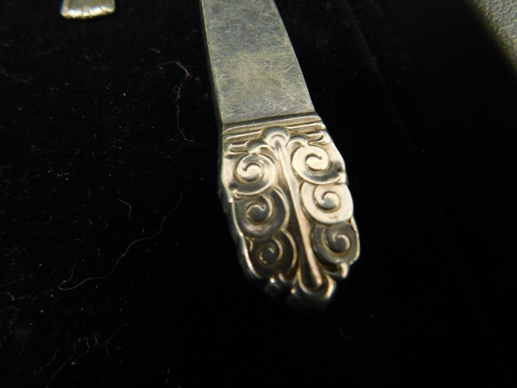 Sterling Silver - 4 Demitasse - 2 Salt and 1 Knife - 80.0 Grams