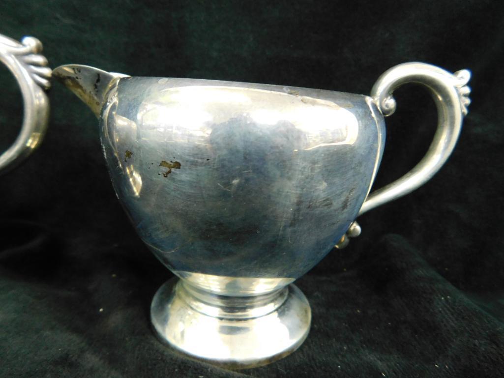 Sterling Silver - Solid Creamer and Sugar - 158.0 Grams