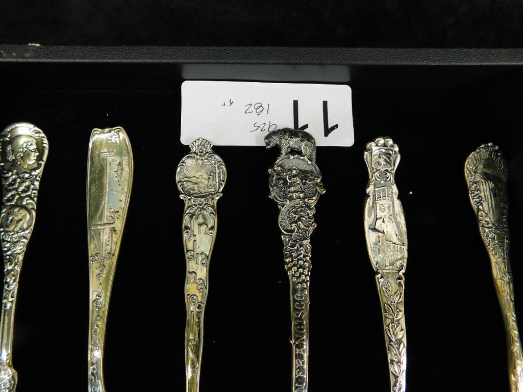 Sterling Silver - 6 Collectors Spoons - 182.0 Grams