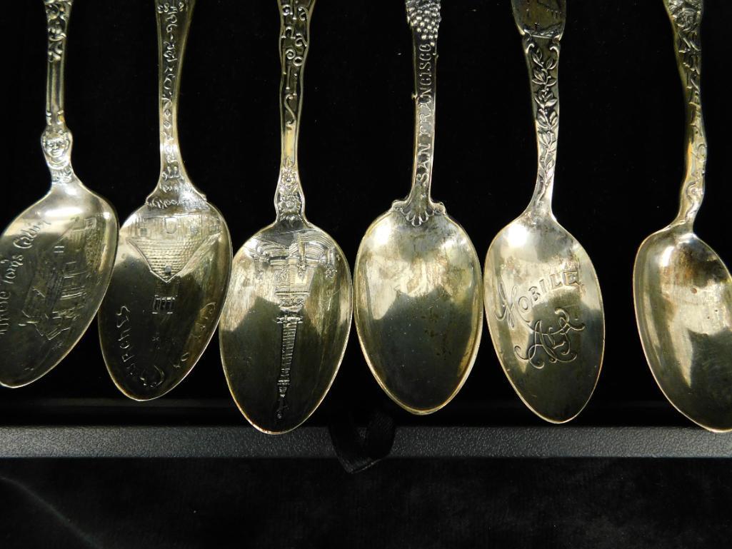 Sterling Silver - 6 Collectors Spoons - 182.0 Grams