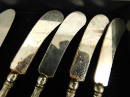 Sterling Silver - 4 Weighted Knives - 1 Weighted Server
