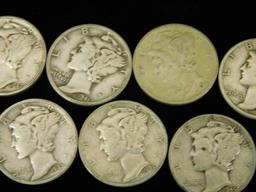 15 Silver Mercury Dimes