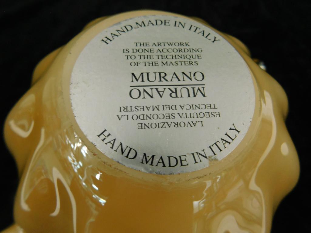 Vintage White Crystal - Murano Handkerchief Vase - Large Sticker - 8" x 9.5"