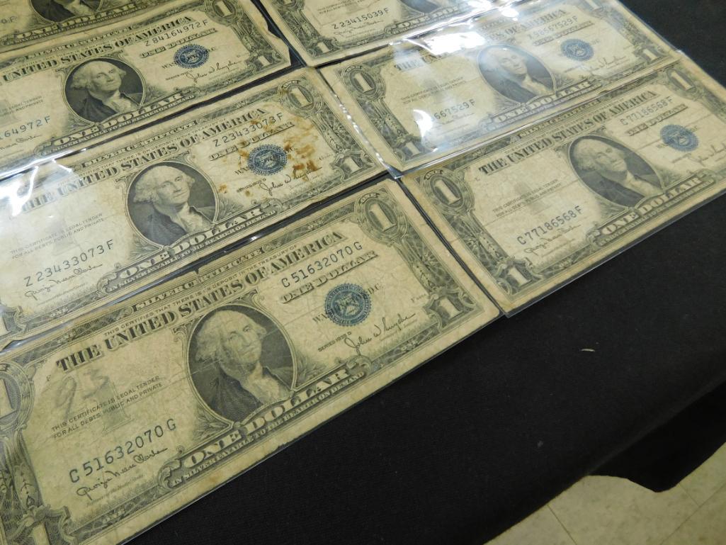 10 Blue Seal $1 US Silver Certificates