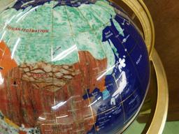 Jeweled Floor Model Globe with Compass - Brass - 32" x 18"