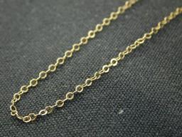 12K Yellow Gold - Necklace - 18" - Chain Link - .9 Grams