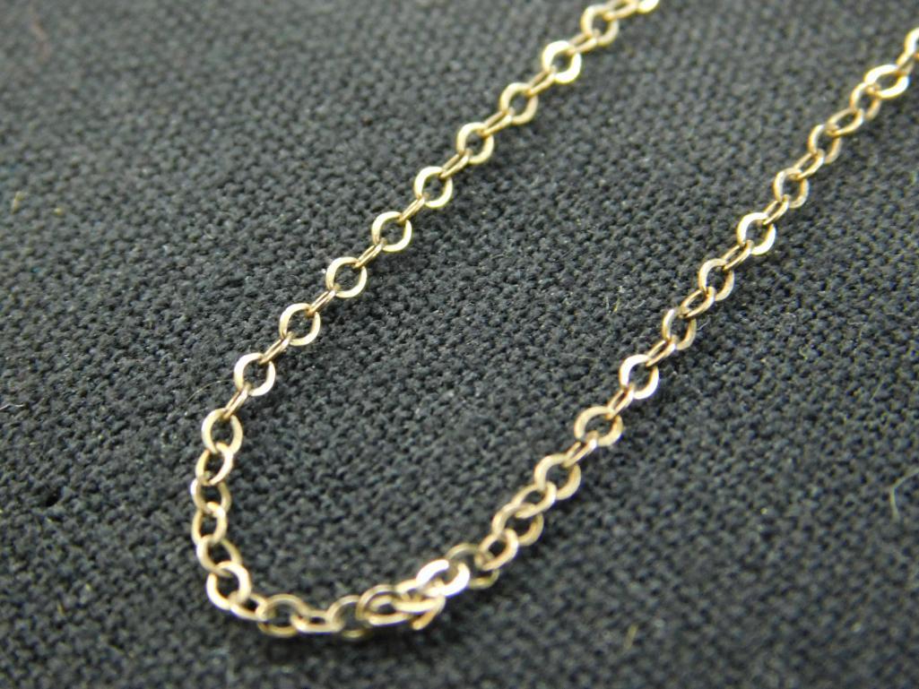 12K Yellow Gold - Necklace - 18" - Chain Link - .9 Grams