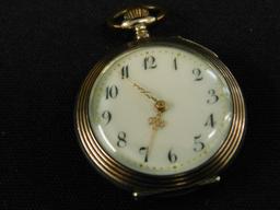 Sterling Silver - 925 - Small Pocket Watch - Hallmarked - 22.8 Grams TW