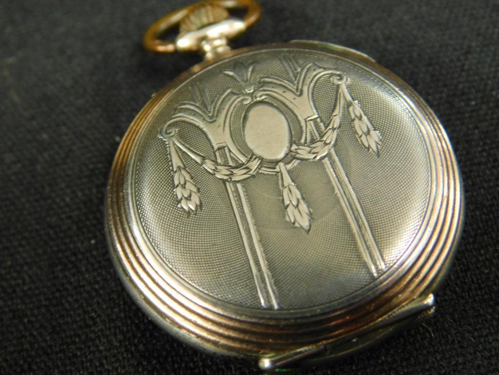 Sterling Silver - 925 - Small Pocket Watch - Hallmarked - 22.8 Grams TW