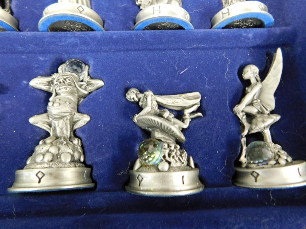 Danbury Mint - "Fantasy of The Crystal" - Complete Chess Set - Box 3.25" x 19" x 19"