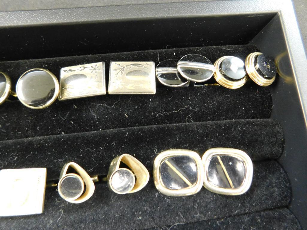 Tray Lot of Vintage Mens Cuff Links