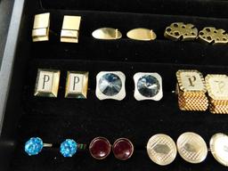 Tray Lot of Vintage Mens Cuff Links