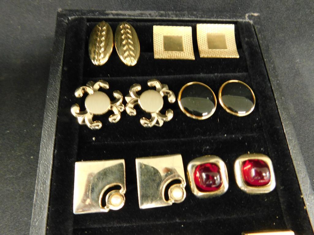 Tray Lot of Vintage Mens Cuff Links