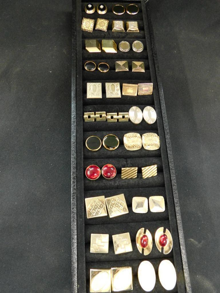 Tray Lot of Vintage Mens Cuff Links