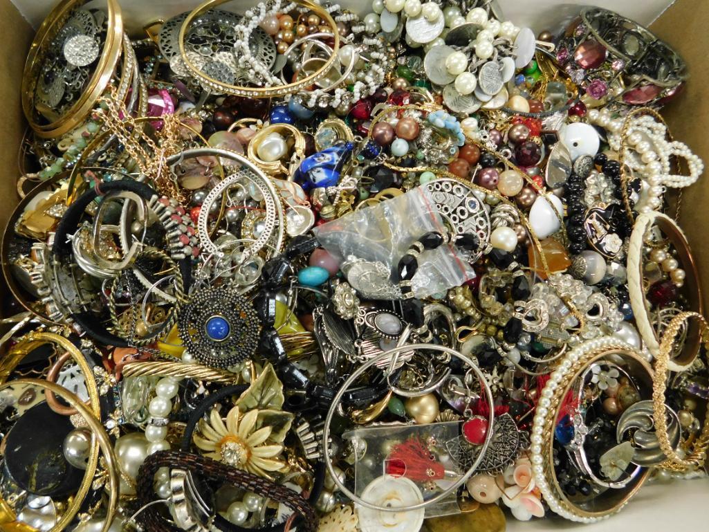 Box Lot of Bulk Costume Jewelry