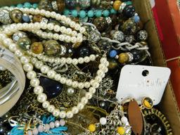 Box Lot of Bulk Costume Jewelry