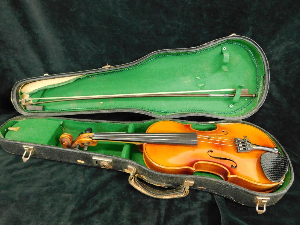 C. Meisel West German 3/4 Size Violin with Case and Bow