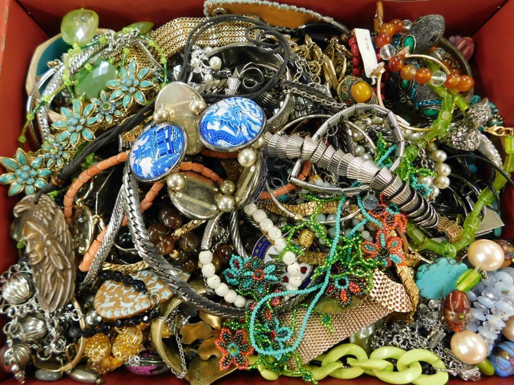 Box Lot of Bulk Costume Jewelry