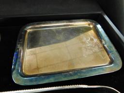 Tray Lot of Misc. Vintage Silver Plate Serving Pieces