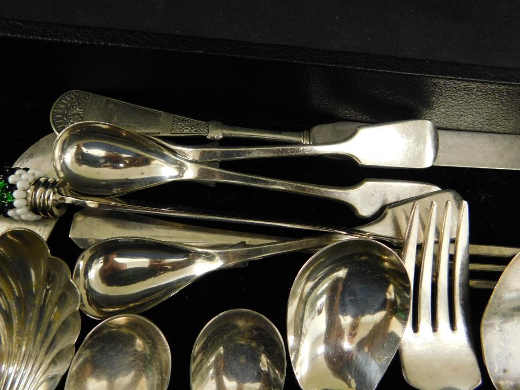 Tray Lot of Misc. Vintage Silver Plate Flatware Pieces
