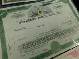 Grouping of 6 Vintage Stock Certificates
