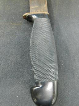 Vintage IXL Sheffield Long Knife with Leather Sheath - 9" Long