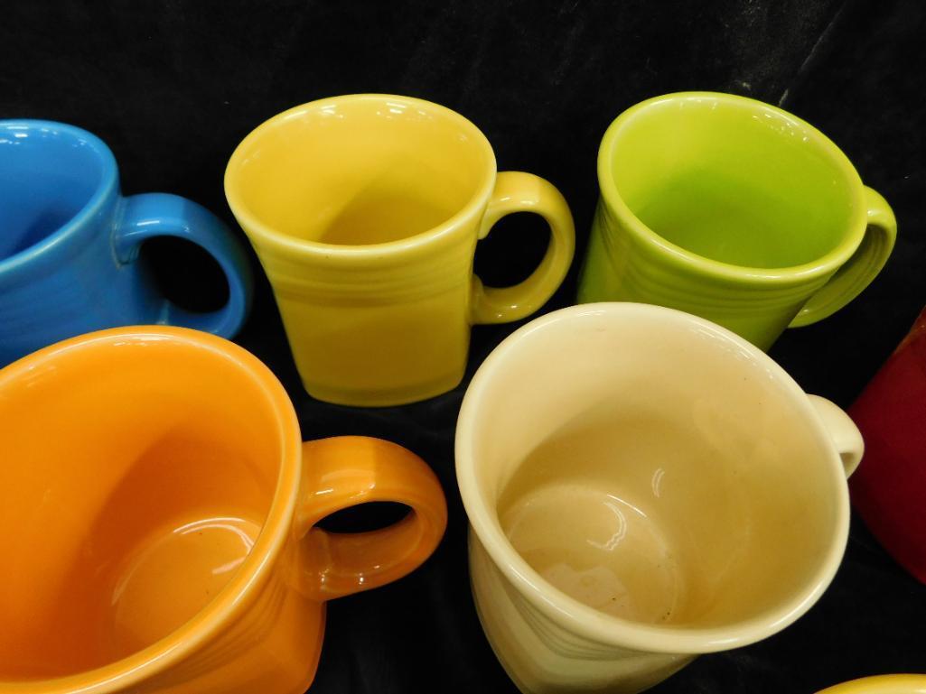 Fiesta Ware - 8 Coffee Mugs - 3-5.25" Bowls