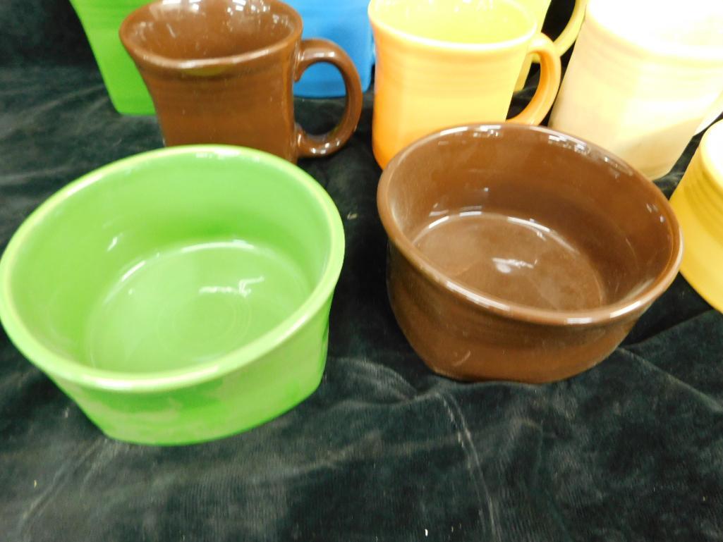 Fiesta Ware - 8 Coffee Mugs - 3-5.25" Bowls