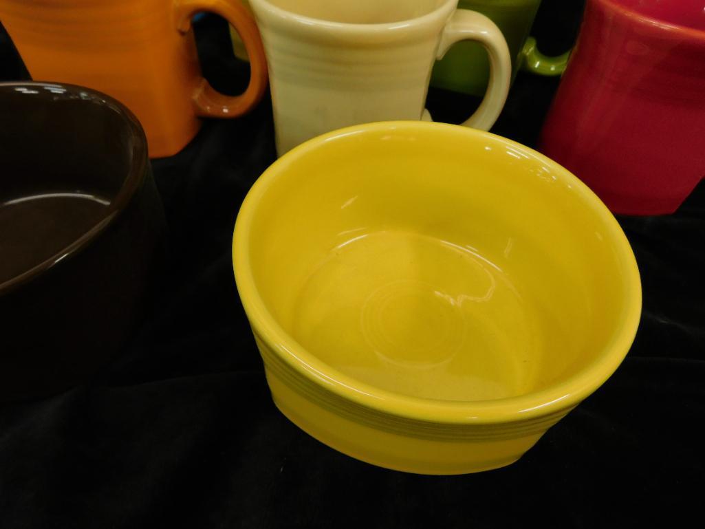 Fiesta Ware - 8 Coffee Mugs - 3-5.25" Bowls