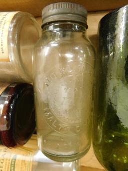 Box Lot with 5 Vintage Bottles