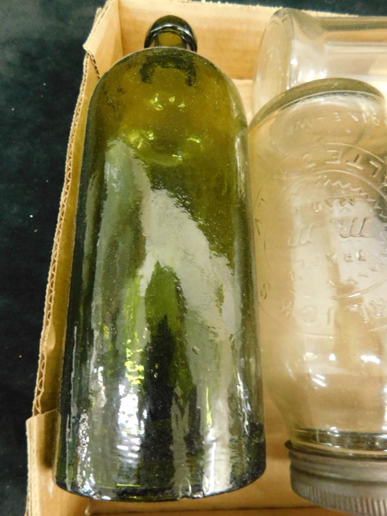 Box Lot with 5 Vintage Bottles