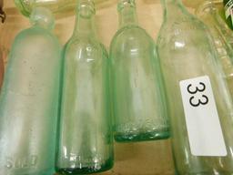 Box Lot with 10 Vintage Beverage Bottles