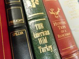 10 Leather Bound Hunting and Gun Books