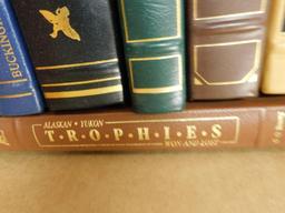 11 Leather Bound Hunting and Gun Books