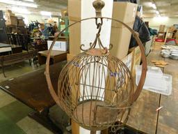 Metal Bird Cage on Stand - 64" x 17" x 13"