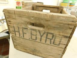 Vintage Swimley Box Co. - "H.F. Byrd" Wood Apple Crate - Virginia - 13" x 18" x 15"