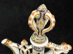 "Ceramica Conimbriga" - Portugal - Hand Made Porcelain Pitcher/Coffee Pot with Stopper