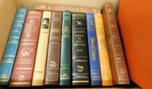 11 Leather Bound Hunting and Gun Books