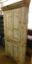Painted Pine Corner Cabinet