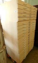 4 Section Portfolio / Map Case - 5 Each Drawers Each - 20 Total - Has Base - One Money