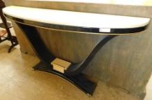 Modern Yellow and Black Console Table - Some Chipping