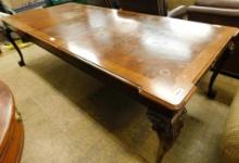 Ball and Claw Foot Dining Table - One Leaf - Top a Little Rough