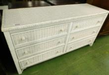 6 Drawer Wicker Dresser - Lexington