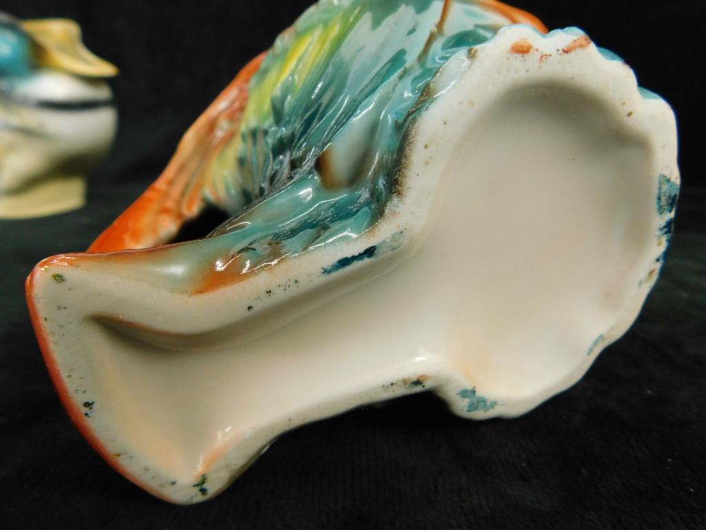 Royal Bayreuth Porcelain - Bavaria - 3 Pitcher / Creamers - Eagle - Duck - Parrot