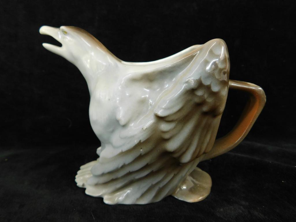 Royal Bayreuth Porcelain - Bavaria - 3 Pitcher / Creamers - Eagle - Duck - Parrot