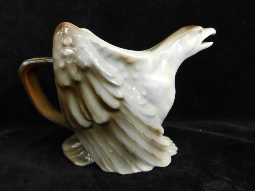 Royal Bayreuth Porcelain - Bavaria - 3 Pitcher / Creamers - Eagle - Duck - Parrot